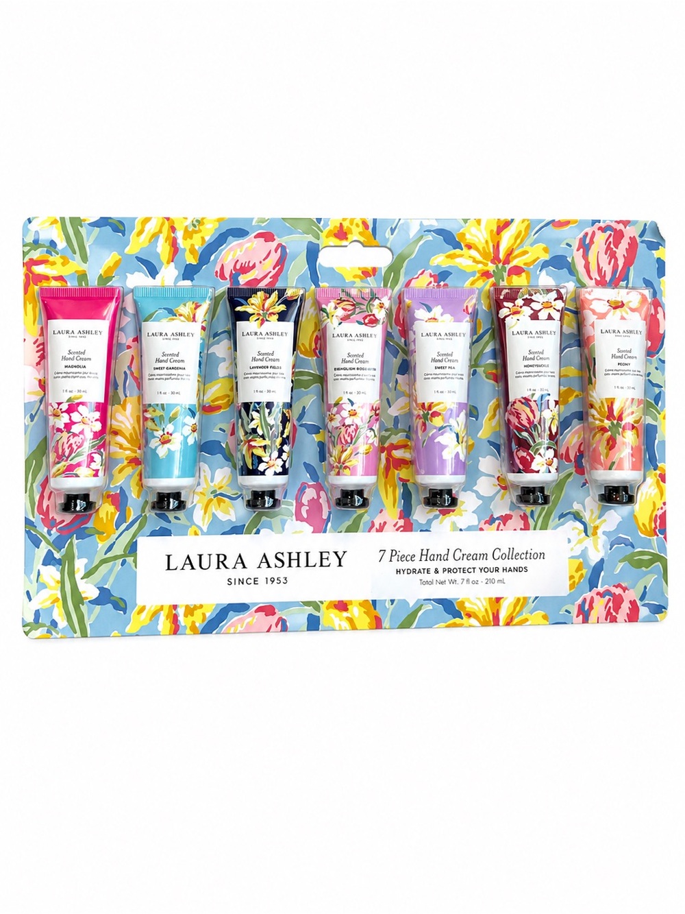Laura Ashley 7 Piece Scented Hand Cream Gift Set Floral Moisturizing NWT
